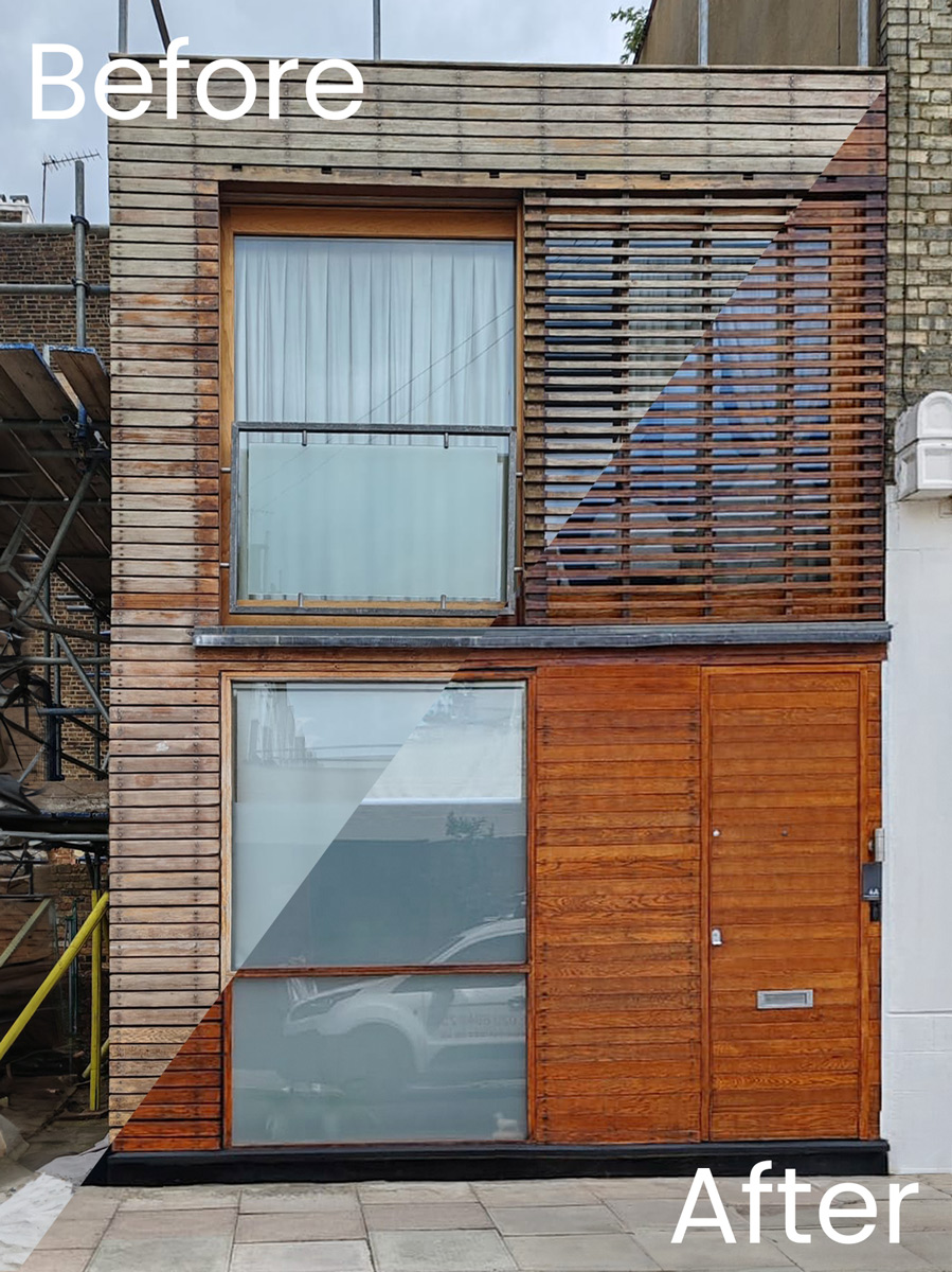 Exterior Timber Cladding - Before and After