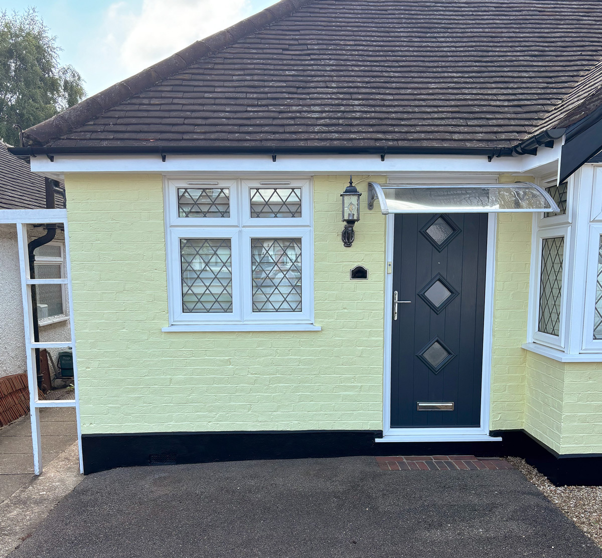 Exterior Home Repainting – Painted Brick and Pebbledash – Cobham