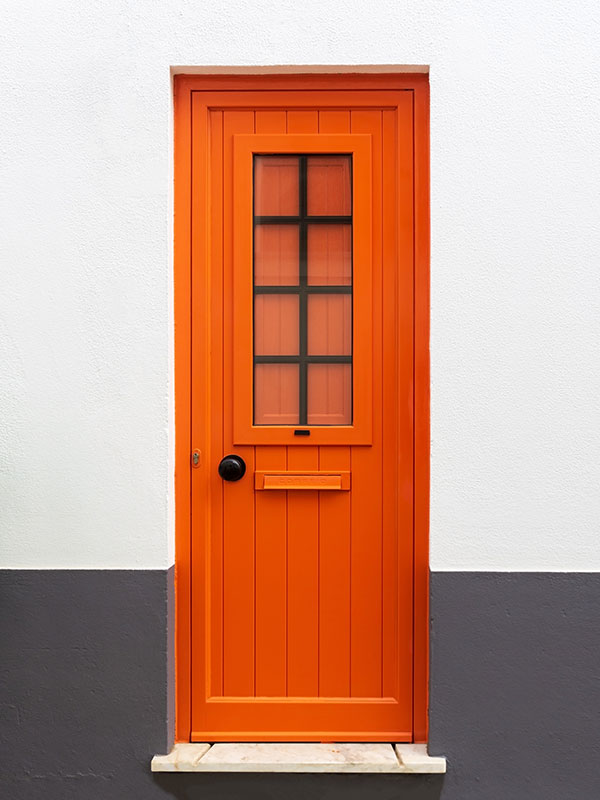 Front Door Paint Color Ideas - Bright Orange