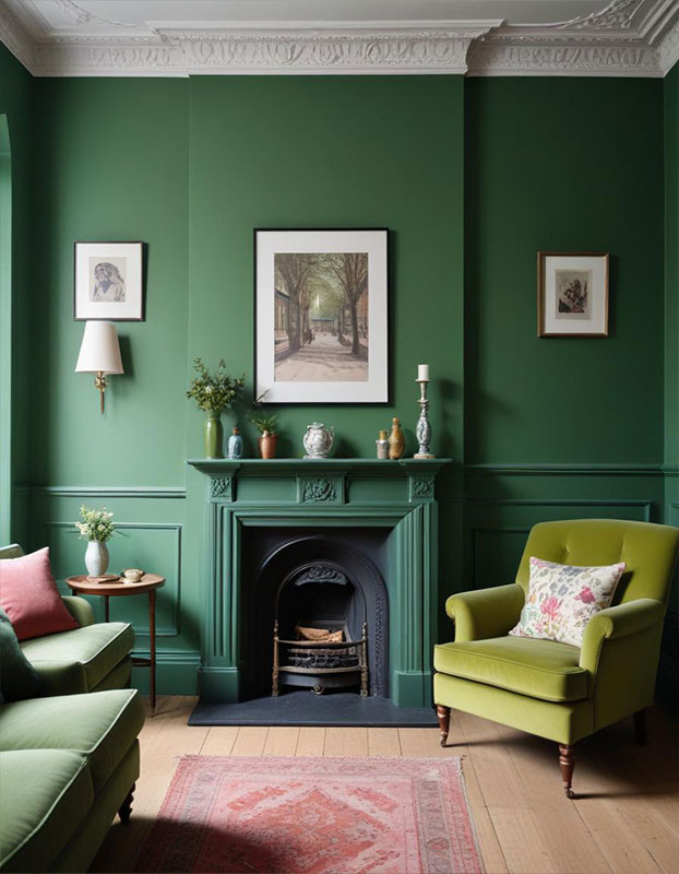 Paint colour suggestions Living Room Green