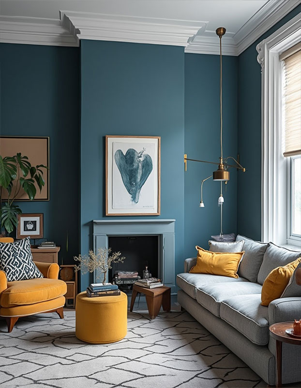 Paint colour suggestions Living Room Navy Blue