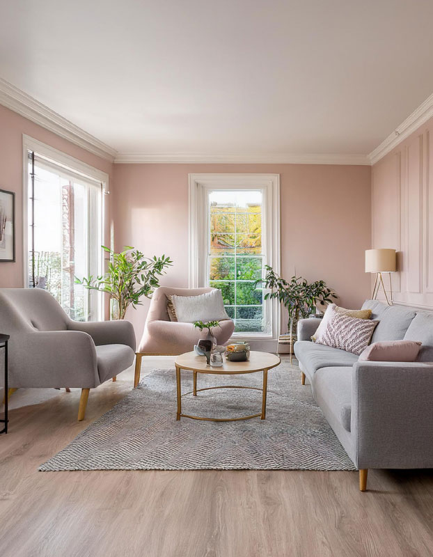 Paint Ideas for Pink Blush Walls Living Room