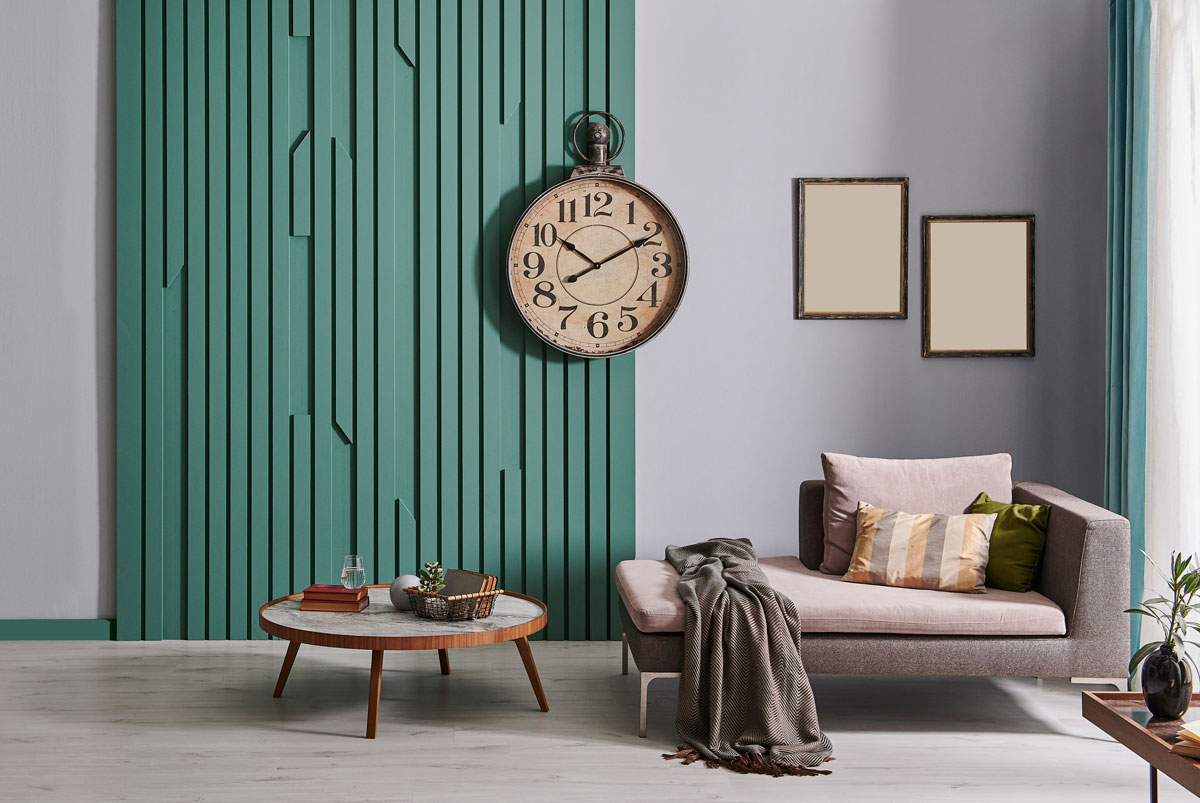 Dark Teal Feature Wall