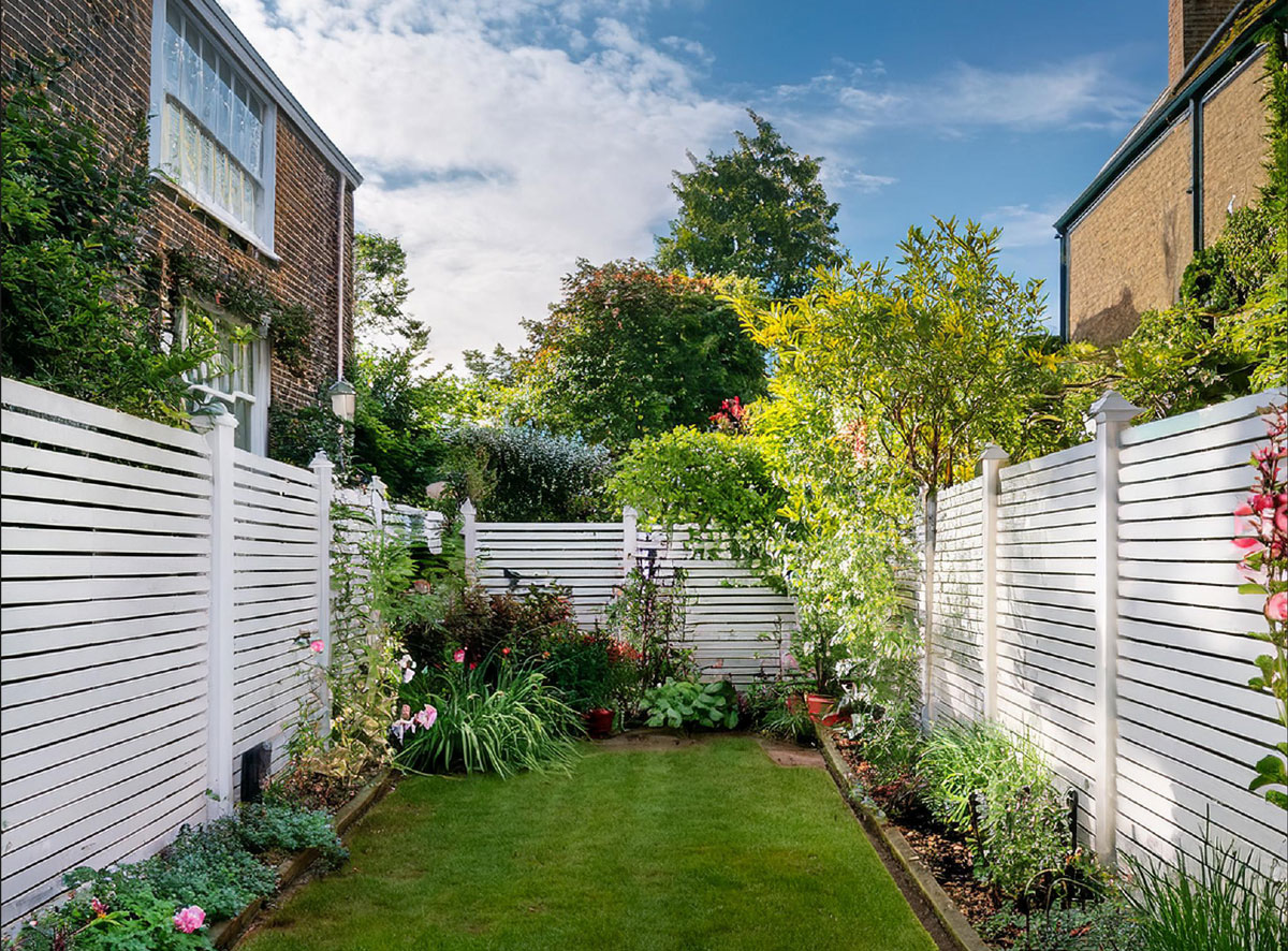 White Fence for small garden