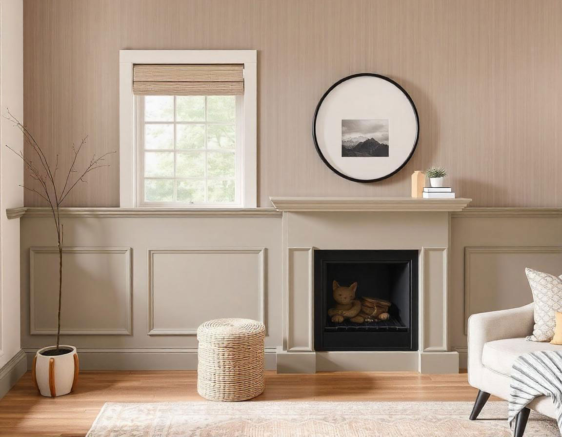 half wall paint ideas taupe muted