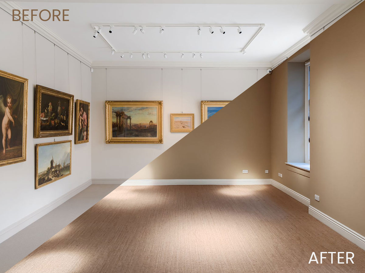 painting and decorating art gallery before and after