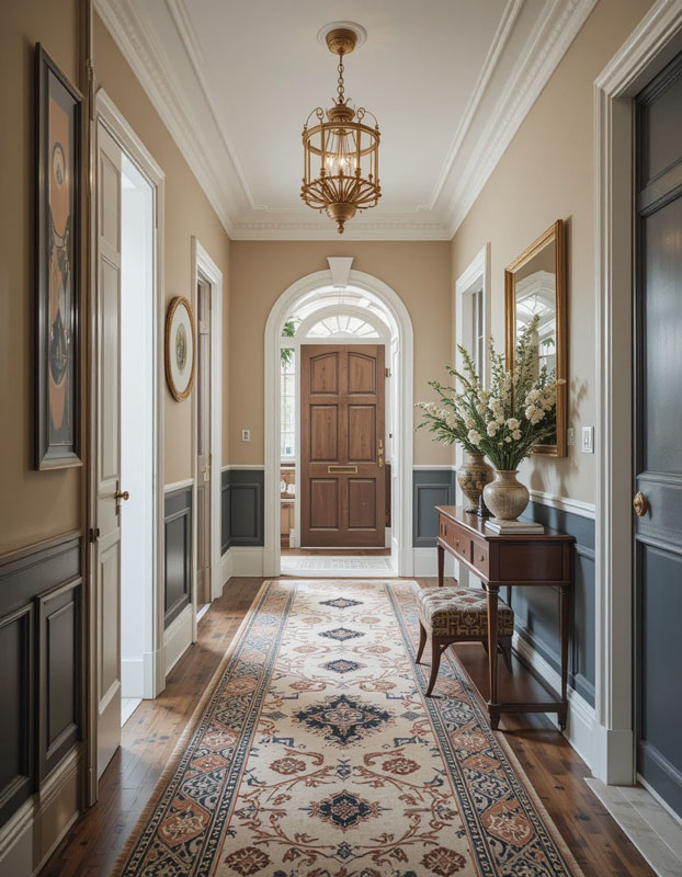 two tone hallway colour ideas