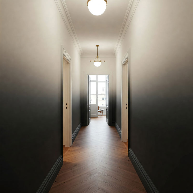 two tone hallway ombre effect